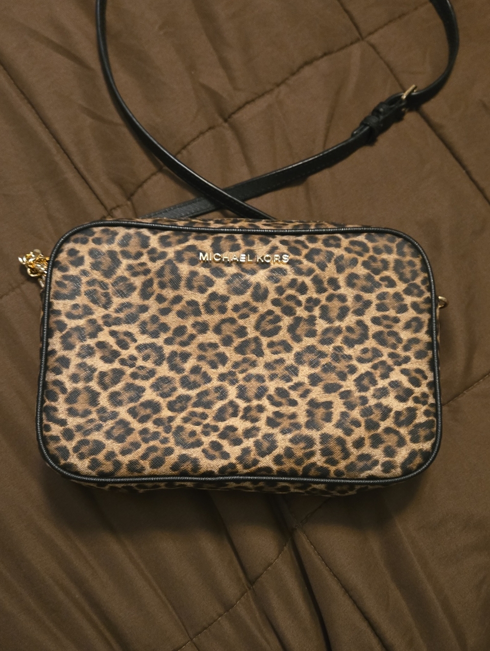 Michael Kors Leopard Print Crossbody Bag. Like New